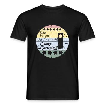 Gärtnerin, Gartenlady, Gummistiefel Prinzessin - Männer T-Shirt - Schwarz - Vorne - AI Model Male 178 light (178cm)