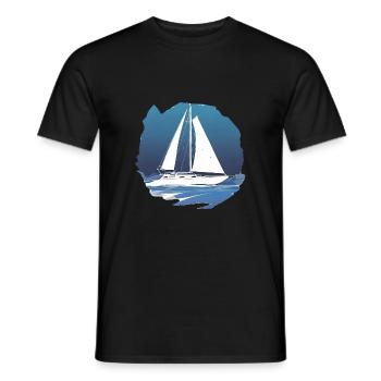 Voile Voilier Voilier Voilier Voilier - T-shirt homme - noir - Devant - AI Model Male 178 light (178cm)