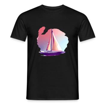 Voile Voilier Voilier Voile Sports - T-shirt homme - noir - Devant - AI Model Male 178 light (178cm)