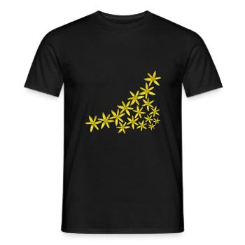 Forest Yellow Stars Natural Flowers Beauty - Men's T-Shirt - black - Front - AI Model Male 178 light (178cm)