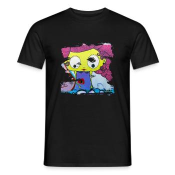 Graffiti-Stil Splash Hip Hop Farben Maler Farbe - Männer T-Shirt - Schwarz - Vorne - AI Model Male 178 light (178cm)