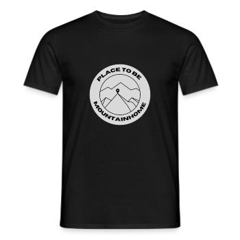 Mountainhome - Place to Be - Men's T-Shirt - black - Front - AI Model Male 178 light (178cm)