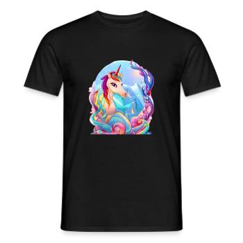Licorne Créature mythique Fille Licorne Licornes - T-shirt homme - noir - Devant - AI Model Male 178 light (178cm)