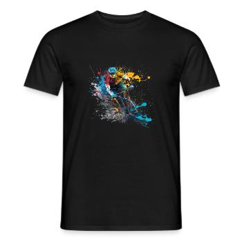 Cyclist - Men's T-Shirt - black - Front - AI Model Male 178 light (178cm)