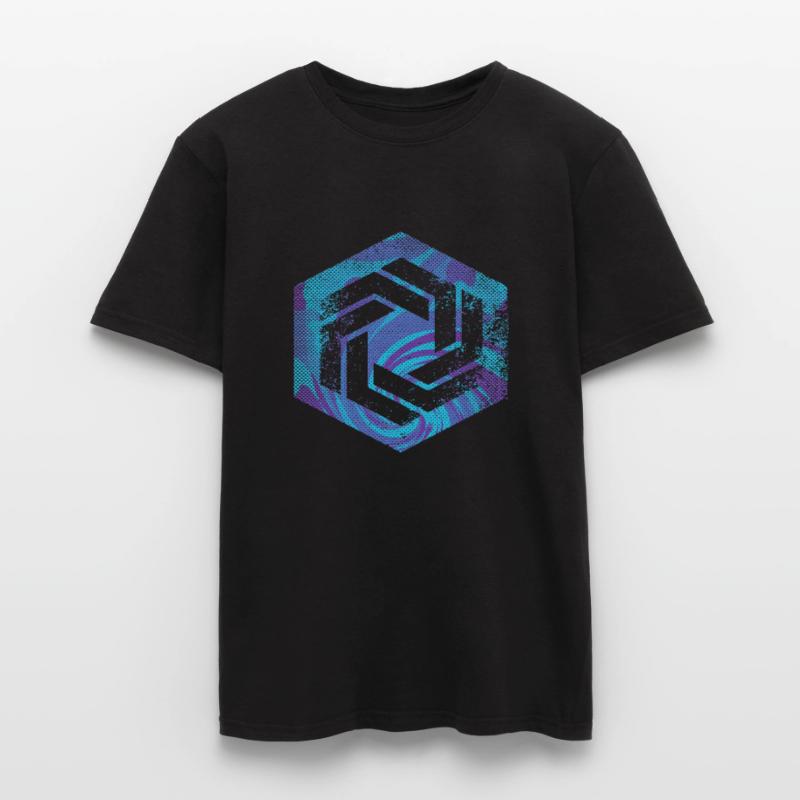 hexagon programming programmer coding geometric Men’s T-shirt