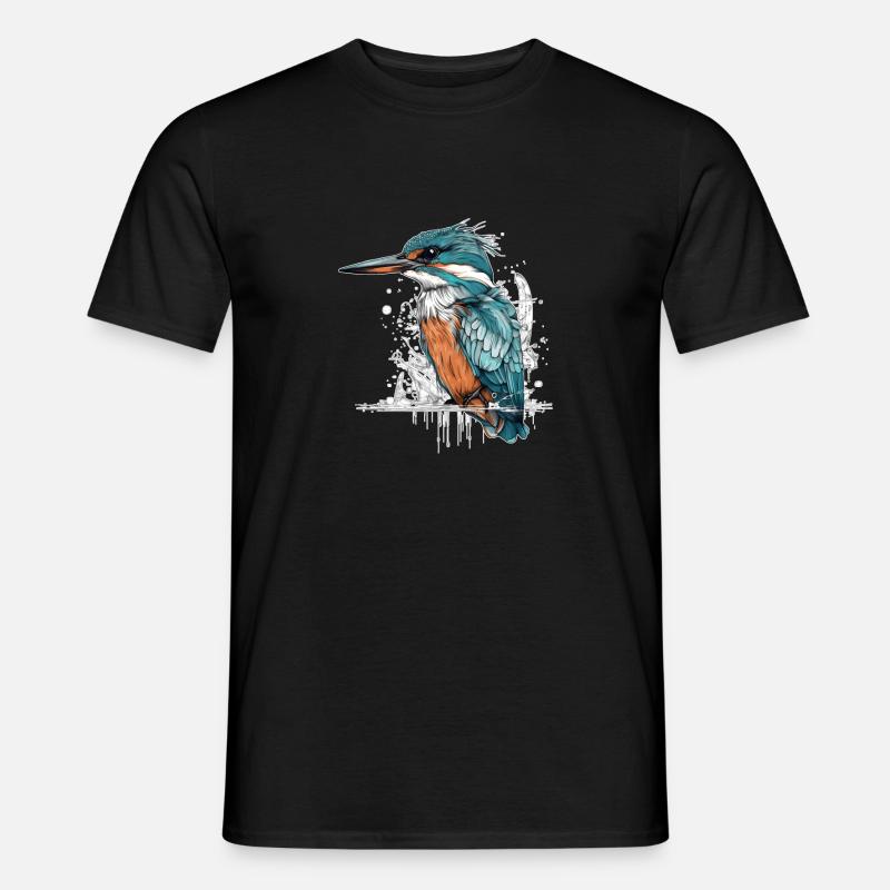 schöner Eisvogel - Männer T-Shirt - Schwarz