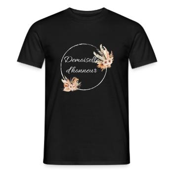 Demoiselle d'honneur - T-shirt homme - noir - Devant - AI Model Male 178 light (178cm)
