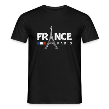Paris Frankreich Franzose Französisch - Männer T-Shirt - Schwarz - Vorne - AI Model Male 178 light (178cm)