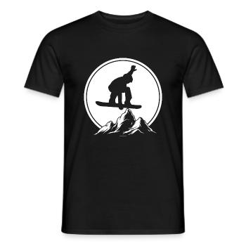 Snowboarder Wintersport Schnee - Männer T-Shirt - Schwarz - Vorne - AI Model Male 178 light (178cm)
