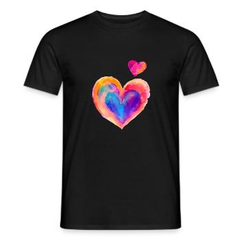 Fête des mères Mariage Amour Saint-Valentin Fiançailles - T-shirt homme - noir - Devant - AI Model Male 178 light (178cm)