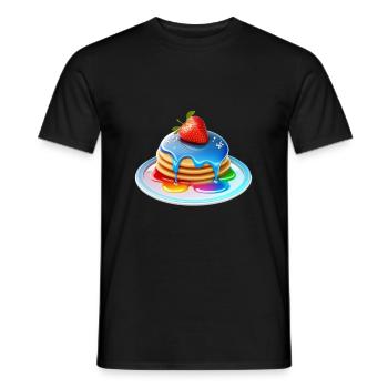 Saftige Regenbogenpfannkuchen - Männer T-Shirt - Schwarz - Vorne - AI Model Male 178 light (178cm)