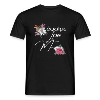 Équipe de la mariée floral - T-shirt homme - noir - Devant - AI Model Male 178 light (178cm)