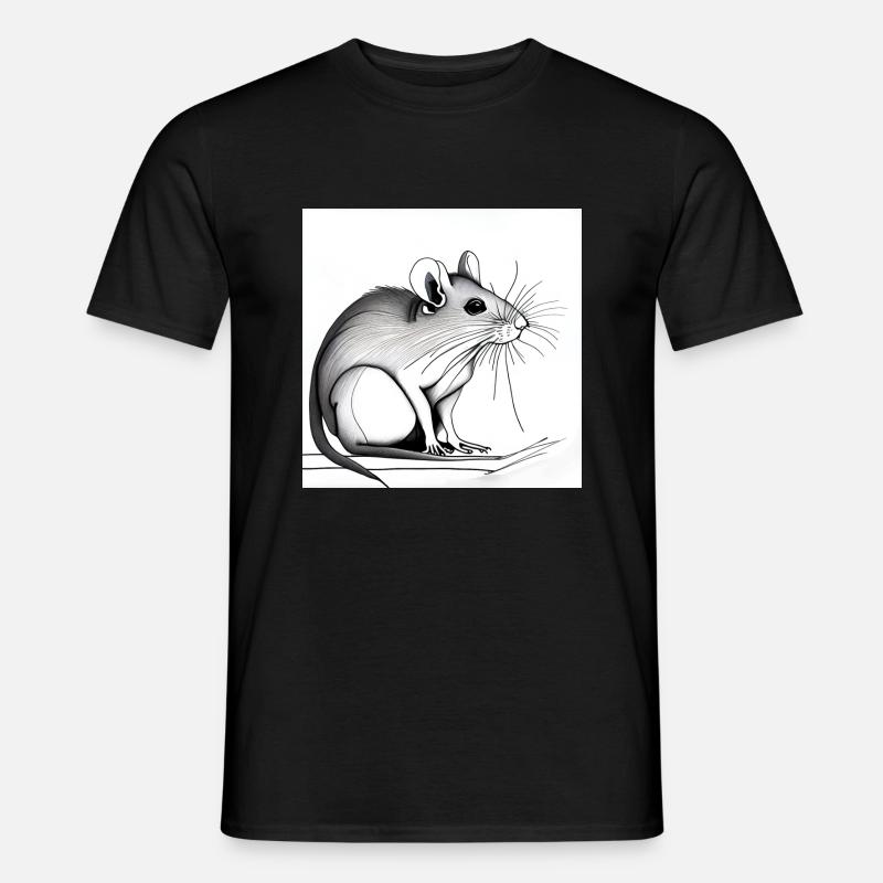 Ratte - Männer T-Shirt - Schwarz