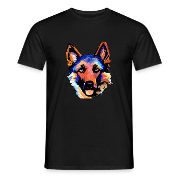 Hundehalter Schäferhund Hund Hundebesitzer Hunde - Männer T-Shirt - Schwarz - Vorne - AI Model Male 178 light (178cm)