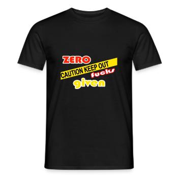 Zero fucks given - T-shirt homme - noir - Devant - AI Model Male 178 light (178cm)