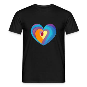 Fiançailles Fête des mères Saint-Valentin Mariage d’amour - T-shirt homme - noir - Devant - AI Model Male 178 light (178cm)