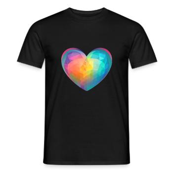 Fête des mères Fiançailles amoureuses Mariage Saint-Valentin - T-shirt homme - noir - Devant - AI Model Male 178 light (178cm)
