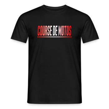 COURSE DE MOTO MATARD CADEAU SPORT SUISSE - T-shirt homme - noir - Devant - AI Model Male 178 light (178cm)