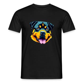 Rottweiler Hundehalter Hunde Hundebesitzer Hund - Männer T-Shirt - Schwarz - Vorne - AI Model Male 178 light (178cm)