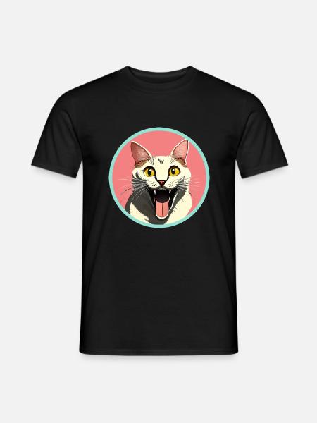 Happy Kitty - T-shirt homme - noir
