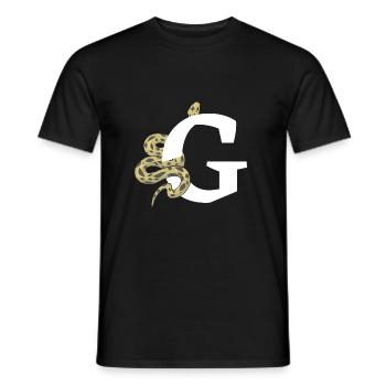 Buchstabe g Schlange - Männer T-Shirt - Schwarz - Vorne - AI Model Male 178 light (178cm)