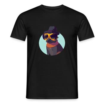 Dog Dog Owner Dogs Terrier Dog Owner - Men's T-Shirt - black - Front - AI Model Male 178 light (178cm)