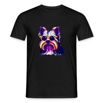 Hund Terrier Hundehalter Hundebesitzer Hunde - Männer T-Shirt - Schwarz - Vorne - AI Model Male 178 light (178cm)