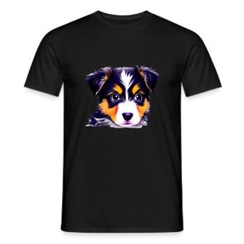 Dog Love Dogs Dog Berger Dog Propriétaire de chien - T-shirt homme - noir - Devant - AI Model Male 178 light (178cm)