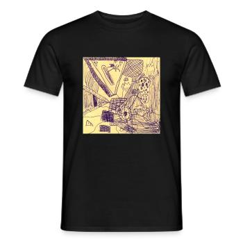 Sabino Lemon junior ART Tees - Männer T-Shirt - Schwarz - Vorne - AI Model Male 178 light (178cm)