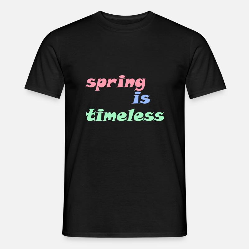 Spring is Timeless - Männer T-Shirt - Schwarz
