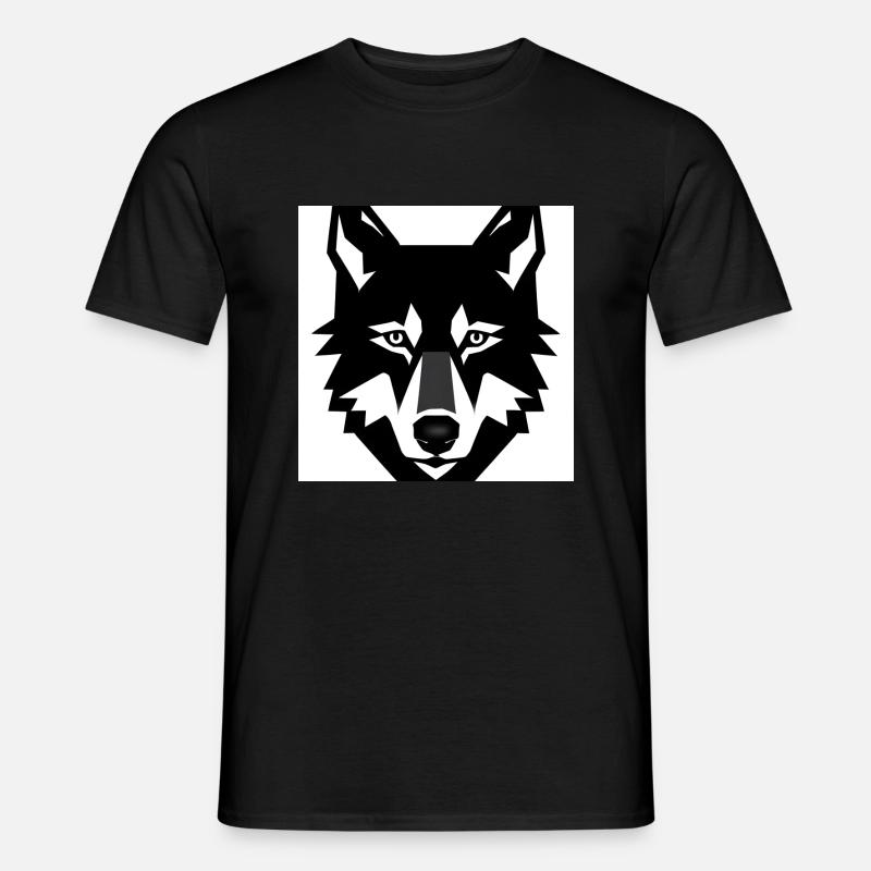 Wolf Shirt - Männer T-Shirt - Schwarz