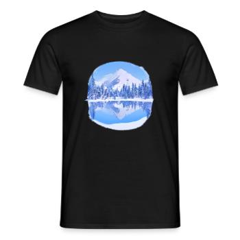 Ski Design Skiing Ski Skiing Outfit Skiers - Men's T-Shirt - black - Front - AI Model Male 178 light (178cm)