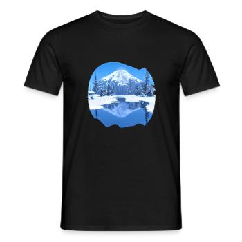 Skiing Ski Skiing Outfit Ski Design Skiers - Men's T-Shirt - black - Front - AI Model Male 178 light (178cm)