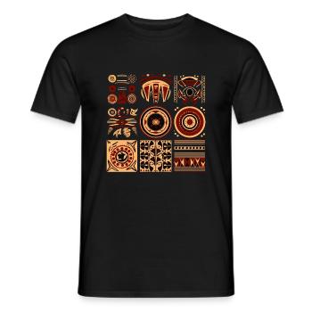 Folklore africain - T-shirt homme - noir - Devant - AI Model Male 178 light (178cm)