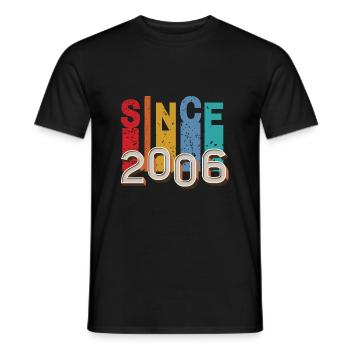 Seit 2006 retro - Männer T-Shirt - Schwarz - Vorne - AI Model Male 178 light (178cm)