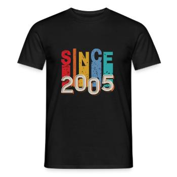 Seit 2005 retro - Männer T-Shirt - Schwarz - Vorne - AI Model Male 178 light (178cm)