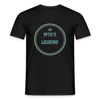 70's Legend - Men's T-Shirt - black - Front - AI Model Male 178 light (178cm)