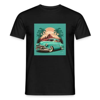 Retro Miami Vice - Männer T-Shirt - Schwarz - Vorne - AI Model Male 178 light (178cm)