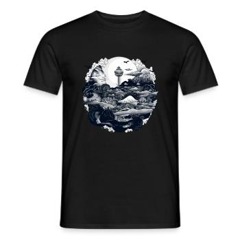 Wunder des Ozeans - Männer T-Shirt - Schwarz - Vorne - AI Model Male 178 light (178cm)