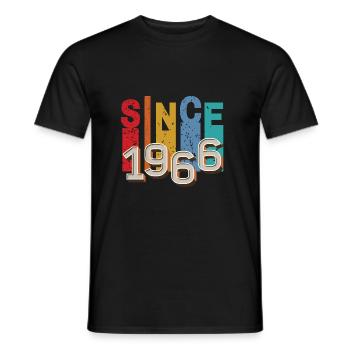 Since 1966 retro - T-shirt homme - noir - Devant - AI Model Male 178 light (178cm)