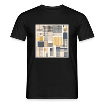 Minimalist Pattern Design Inspired by Tranquility - Men's T-Shirt - black - Front - AI Model Male 178 light (178cm)
