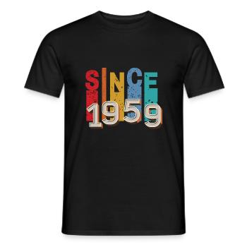 Since 1959 retro - Men's T-Shirt - black - Front - AI Model Male 178 light (178cm)