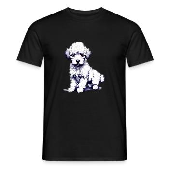Puppy Poodle Dog Love Poodle Puppy Dog Owner - Men's T-Shirt - black - Front - AI Model Male 178 light (178cm)