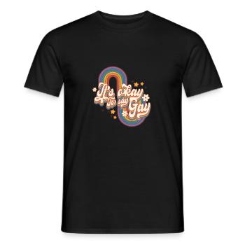 C’est correct de dire gay - T-shirt homme - noir - Devant - AI Model Male 178 light (178cm)