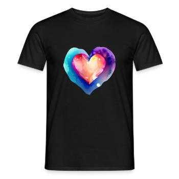 Saint-Valentin, Mariage, Fête des mères, Amour, Fiançailles - T-shirt homme - noir - Devant - AI Model Male 178 light (178cm)