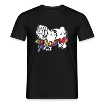 Tibetan Terrier Tibetan Terrier Mama - Men's T-Shirt - black - Front - AI Model Male 178 light (178cm)