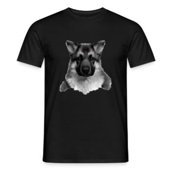 Chiot Berger Allemand Propriétaire Chien - T-shirt homme - noir - Devant - AI Model Male 178 light (178cm)