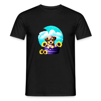 Labrador Retriever chiot Labrador propriétaire - T-shirt homme - noir - Devant - AI Model Male 178 light (178cm)