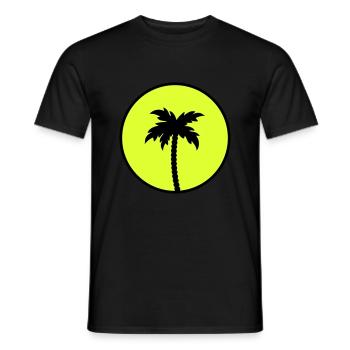 Conception de palmiers - T-shirt homme - noir - Devant - AI Model Male 178 light (178cm)