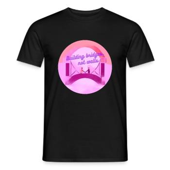 Construire des ponts - T-shirt homme - noir - Devant - AI Model Male 178 light (178cm)